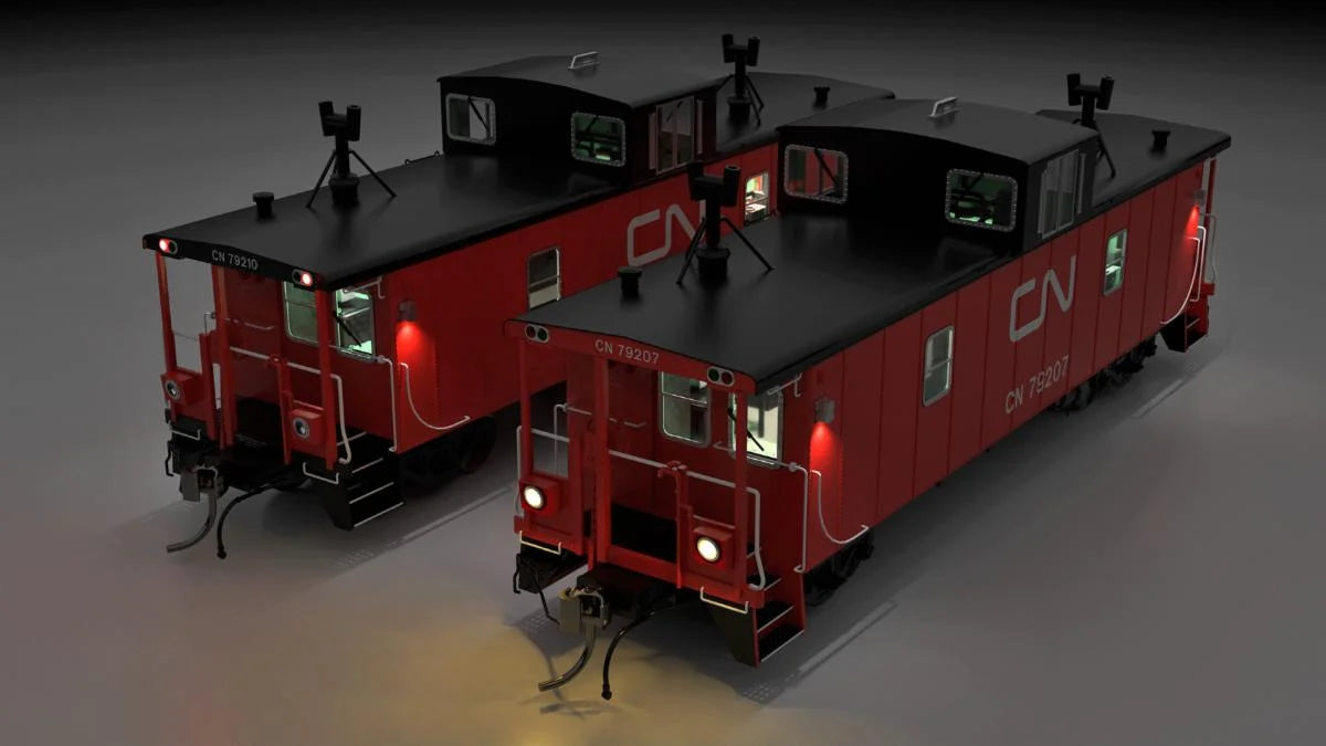 Rapido Trains Inc HO 166021 Hawker Siddeley Caboose (Van) Canadian National CN #79209 "as-delivered Red/Orange Steps"
