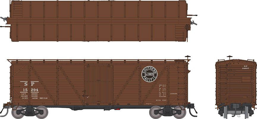 Rapido Trains Inc HO 171003-15691 Southern Pacific B-50-15 Boxcar '1931 to 1946 scheme' As Built w/ Viking Roof SP #15691