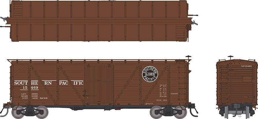 Rapido Trains Inc HO 171004-15485 Southern Pacific B-50-15 Boxcar '1946 to 1952 scheme' As Built w/ Viking Roof SP #15485