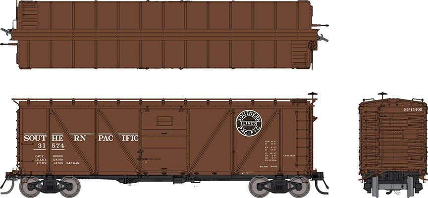 Rapido Trains Inc HO 171054-31791 Southern Pacific B-50-16 Boxcar '1946 to 1952 scheme' Rebuilt w/ Viking Roof SP #31791