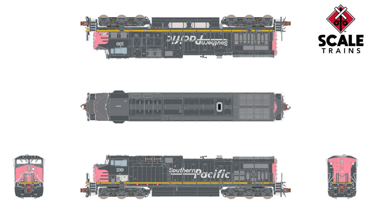 ScaleTrains Rivet Counter N SXT39138 DCC Ready GE AC4400CW Locomotive Union Pacific ex-Southern Pacific Faded UP #199