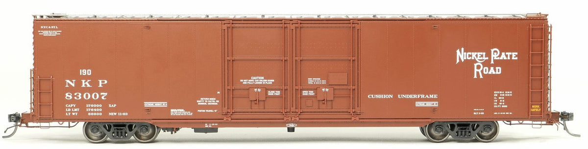 Tangent Scale Models HO 33019-03 Greenville 6,000CuFt 60' Double Door Box Car Nickel Plate Road 'Delivery Brown 11-1963' NKP #83007