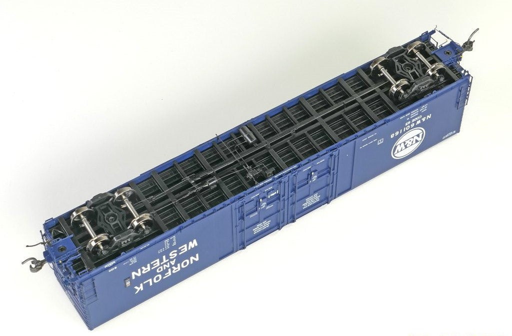 Tangent Scale Models HO 34011-03 Thrall 5880 60′ Double Plug Door Box Car Norfolk & Western 'Original Blue 4-1969' N&W #601171