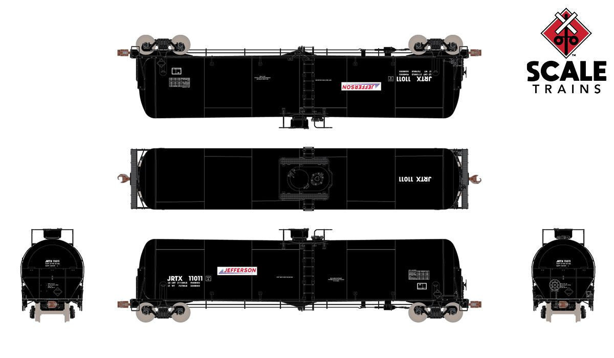 ScaleTrains Operator HO SXT11525 Trinity 31K Tank Car with Head Shields JRTX #11133