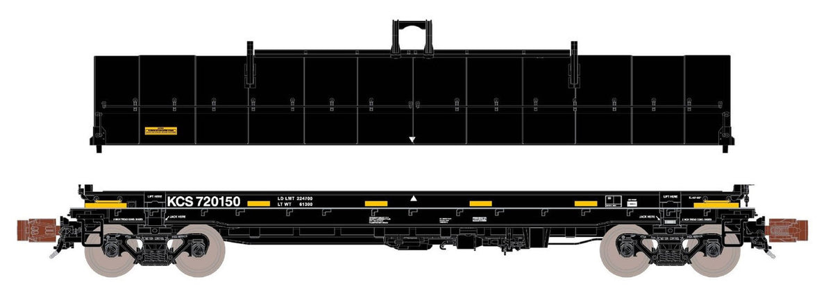 ScaleTrains Rivet Counter N SXT39277 Thrall-Trinity 42' Single Hood Coil Car Kansas City Southern KCS #720209