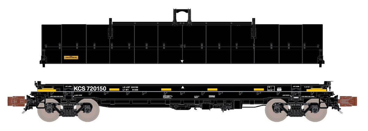 ScaleTrains Rivet Counter N SXT39278 Thrall-Trinity 42' Single Hood Coil Car Kansas City Southern KCS #720234