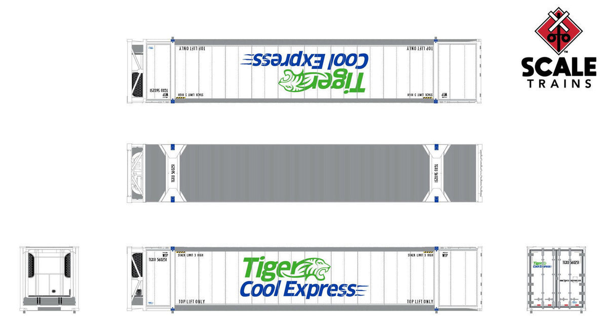 ScaleTrains Operator N SXT11782 CIMC 53' Reefer Container Tiger Cool Express TGXU #560351