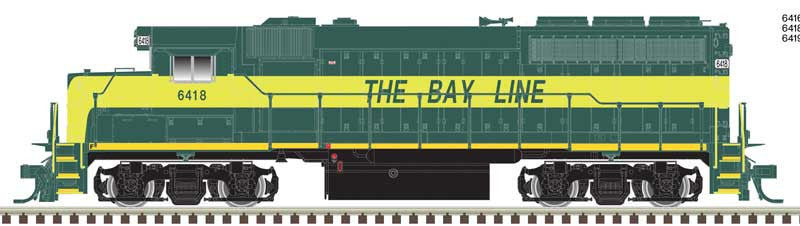 Atlas Master Silver Series HO 10004221 DCC Ready EMD GP40-2 Locomotive w/Front & Rear Ditch Lights Atlanta & St. Andrews Bay #6419