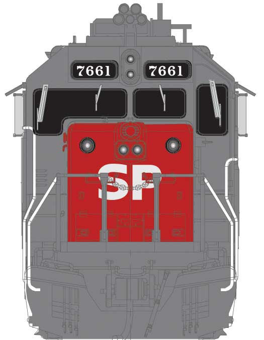 Atlas Master Silver Series HO 10004236 DCC Ready EMD GP40-2 Locomotive No Ditch Lights Southern Pacific SP #7673