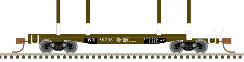 Atlas Master N 50006277 45' Logging Flatcar Boise Weyerhaeuser WX #59917