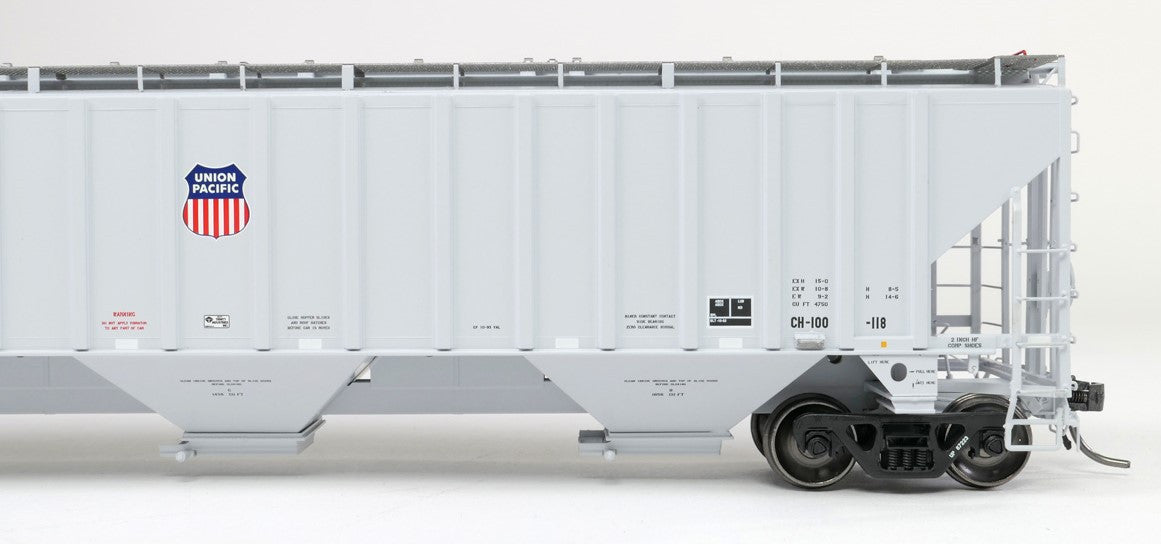 Tangent Scale Models HO 36012-08 Trinity Industries Inc 4750CuFt Covered Hopper Union Pacific 'Delivery Gray 10-1993' UP #87268