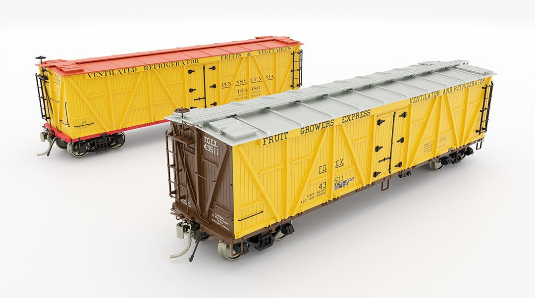 Rapido Trains Inc HO 177206 FGE R7 Reefer FGE - B&O - 2-Pack