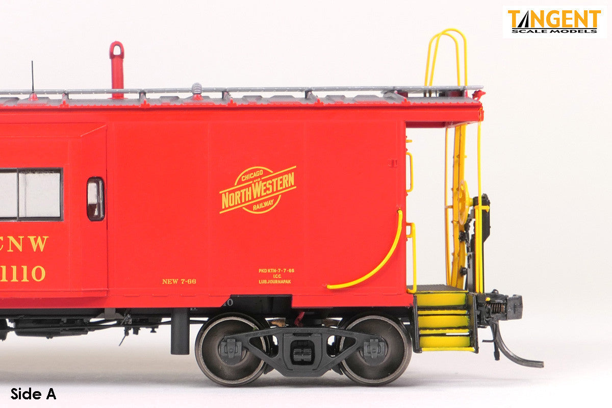 Tangent Scale Models HO 60520-04 ICC CNW Bay Window Caboose Chicago & Northwestern 'Red Delivery 1966' CNW #11110