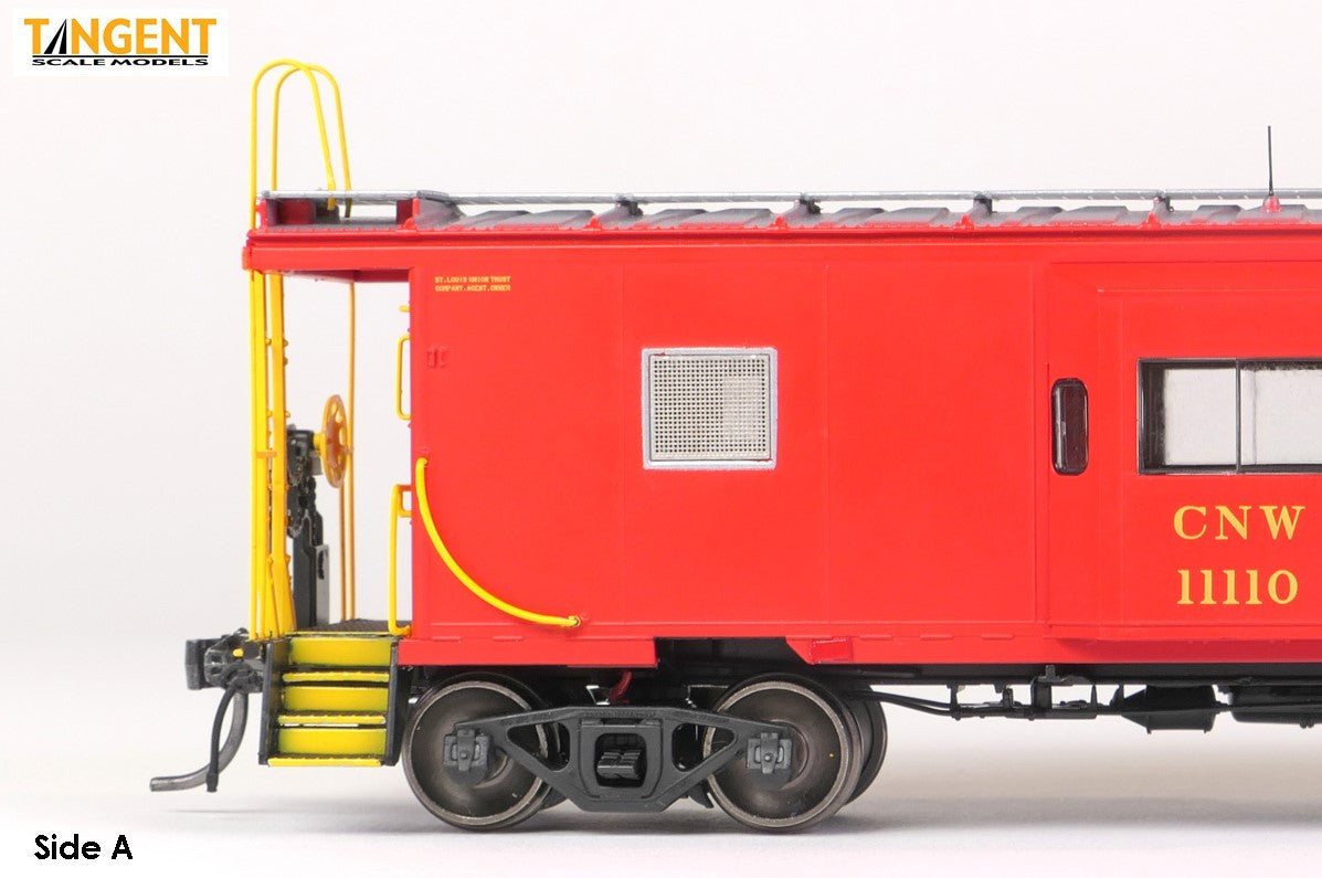 Tangent Scale Models HO 60520-04 ICC CNW Bay Window Caboose Chicago & Northwestern 'Red Delivery 1966' CNW #11110