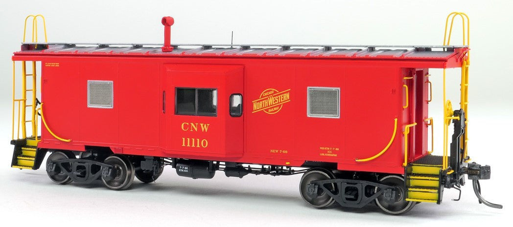 Tangent Scale Models HO 60520-04 ICC CNW Bay Window Caboose Chicago & Northwestern 'Red Delivery 1966' CNW #11110