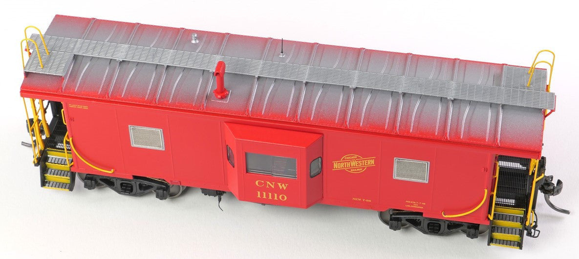 Tangent Scale Models HO 60520-04 ICC CNW Bay Window Caboose Chicago & Northwestern 'Red Delivery 1966' CNW #11110