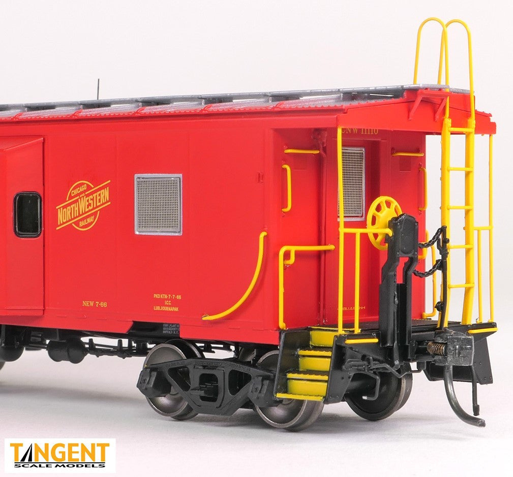 Tangent Scale Models HO 60520-04 ICC CNW Bay Window Caboose Chicago & Northwestern 'Red Delivery 1966' CNW #11110