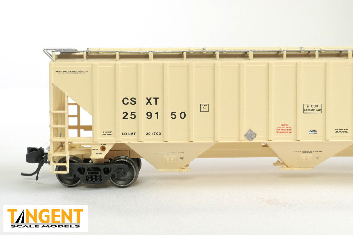 Tangent Scale Models N 81010-04 Trinity Industries Inc 4750CuFt Covered Hopper CSX 'Delivery 10-1988' CSXT #259095