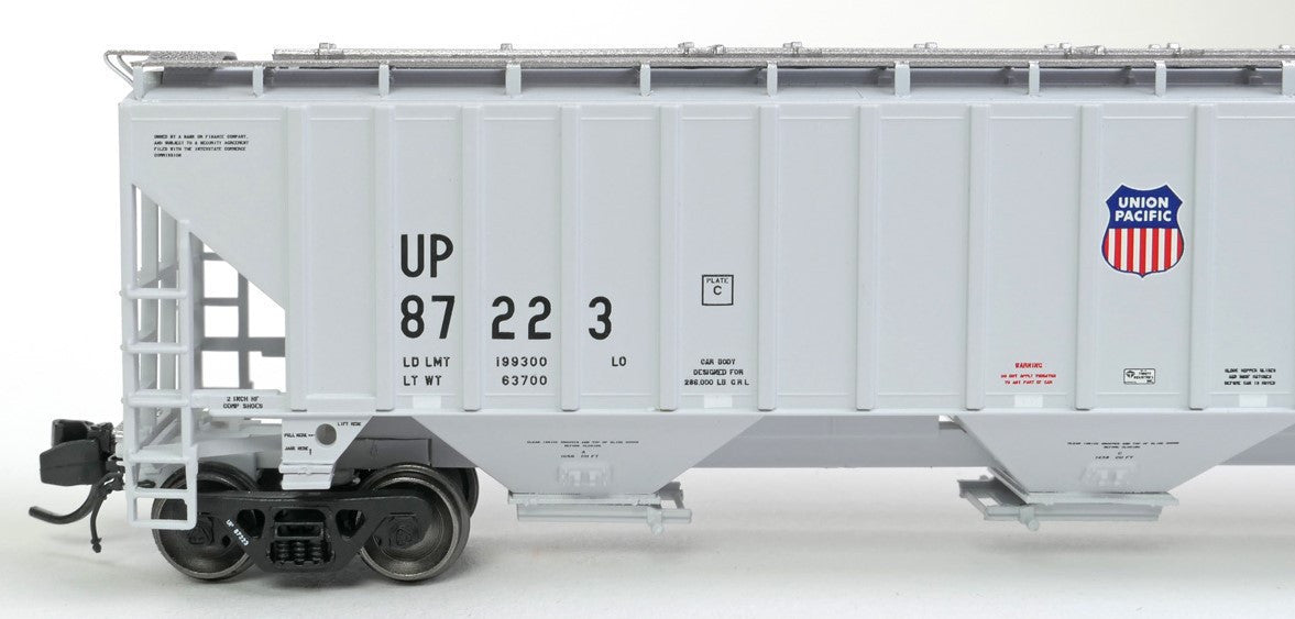 Tangent Scale Models N 81012-08 Trinity Industries Inc 4750CuFt Covered Hopper Union Pacific 'Delivery Gray 10-1993' UP #87268