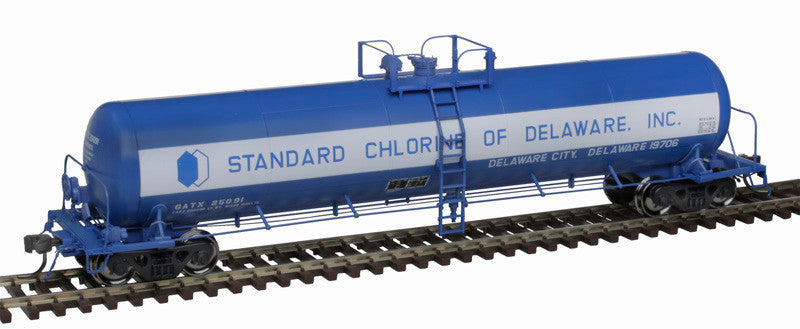 Atlas Master HO 20006977 GATX 20,700-Gallon Tank Car Standard Chlorine of Delaware GATX #25091