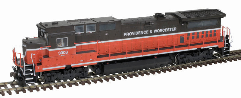 Atlas Master Gold Series HO 10004328 DCC/ESU LokSound Equipped GE Dash 8-39B w/ Front & Rear Ditchlights Providence & Worcester #3907