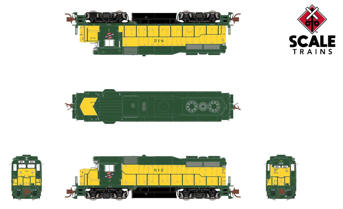 ScaleTrains Rivet Counter N SXT39950 DCC Ready EMD GP30 Locomotive Chicago & NorthWestern "OY" Scheme CNW #822