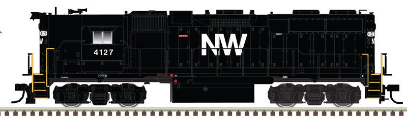 Atlas Master Silver Series N 40005616 DCC Ready EMD GP38 Locomotive w/DBs & High Short Hood Norfolk & Western NW #4127