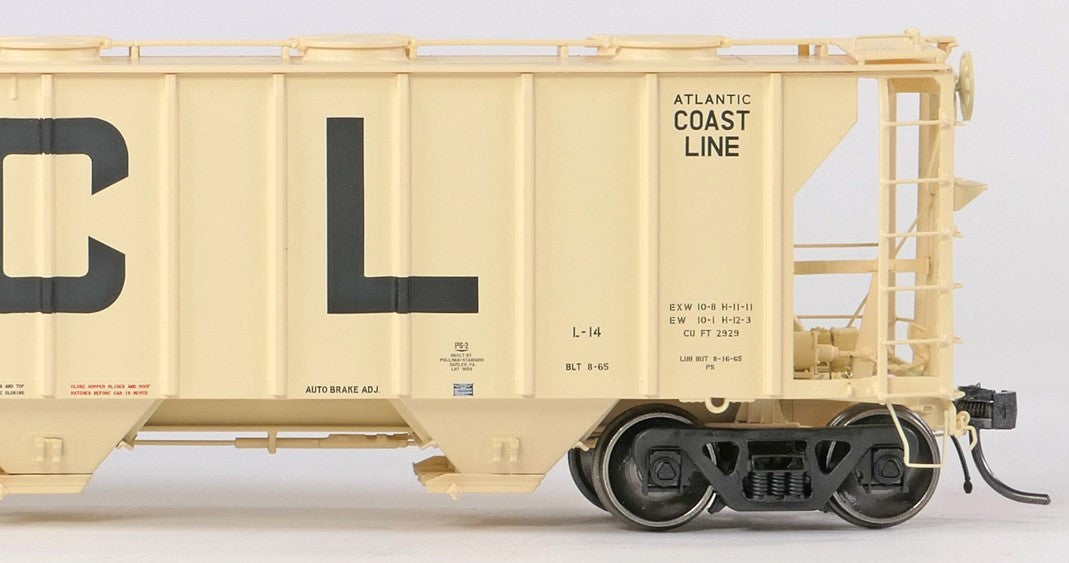 Tangent Scale Models HO 35160-08 Pullman-Standard 2929 Covered Hopper Atlantic Coast Lines 'Delivery Beige 8-1965' ACL #120247