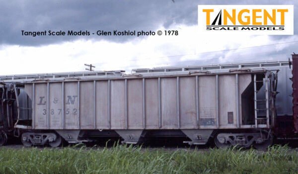 Tangent Scale Models HO 35162-09 Pullman-Standard 2929 Covered Hopper Louisville and Nashville 'Delivery Gray 10-1963' L&N #38774