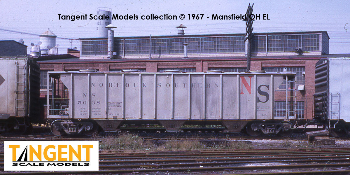 Tangent Scale Models HO 35163-04 Pullman-Standard 2929 Covered Hopper Norfolk Southern (Original NS) 'Delivery Gray 1-1966' NS #5038