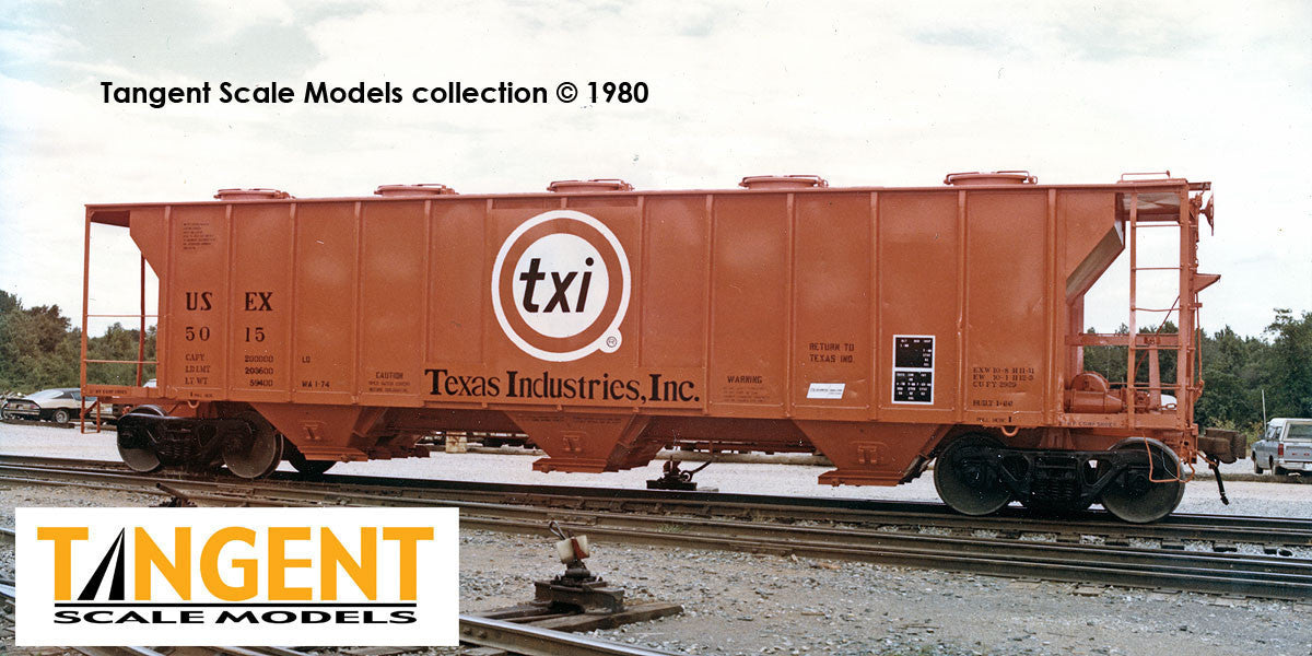 Tangent Scale Models HO 35164-06 Pullman-Standard 2929 Covered Hopper 'Texas Industries 1980' USEX #5029