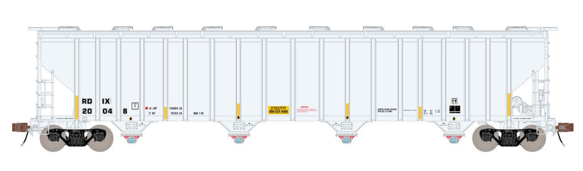 ScaleTrains Rivet Counter HO SXT39459 P-S 5820 Covered Hopper Entec Polymers White w/Conspicuity Stripes & Miner 289C Outlets RDIX #20105