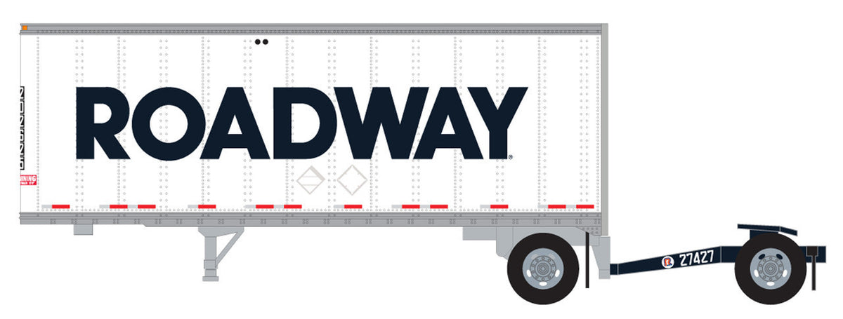 Trainworx N 42884-03 28' Pup Van Trailer with Converter Dolly Roadway #3