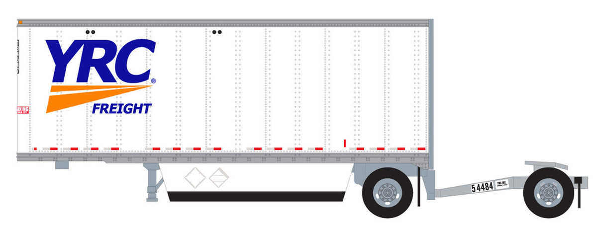 Trainworx N 42890-05 28' Pup Van Trailer with Converter Dolly YRC Freight #3