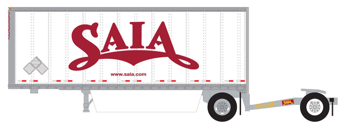 Trainworx N 42892-03 28' Pup Van Trailer with Converter Dolly Saia #3