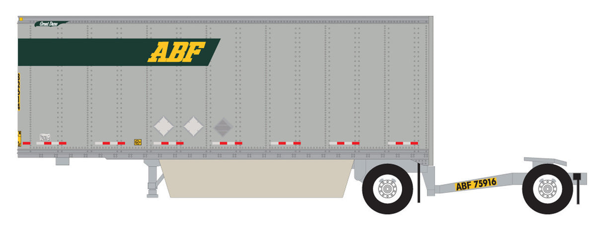 Trainworx N 42893-05 28' Pup Van Trailer with Converter Dolly ABF #5 Logo in Upper Front