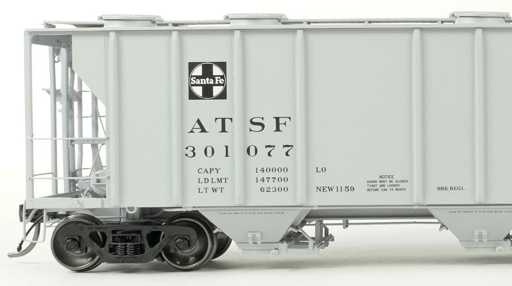 Tangent Scale Models HO 35010-03 PS-2 3215CuFt Covered Hopper Atchison, Topeka & Santa Fe 'Delivery Gray 11-1959 GA-119' ATSF #301039