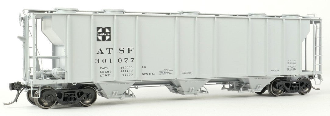 Tangent Scale Models HO 35010-08 PS-2 3215CuFt Covered Hopper Atchison, Topeka & Santa Fe 'Delivery Gray 11-1959 GA-119' ATSF #301078
