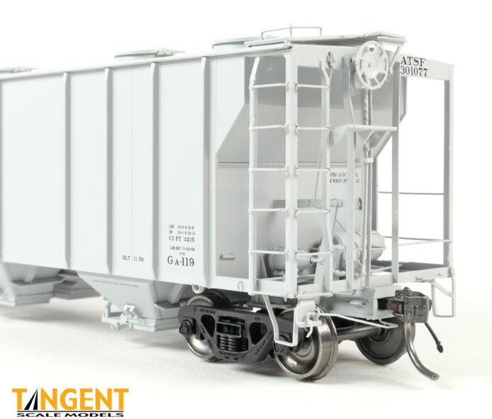 Tangent Scale Models HO 35010-08 PS-2 3215CuFt Covered Hopper Atchison, Topeka & Santa Fe 'Delivery Gray 11-1959 GA-119' ATSF #301078