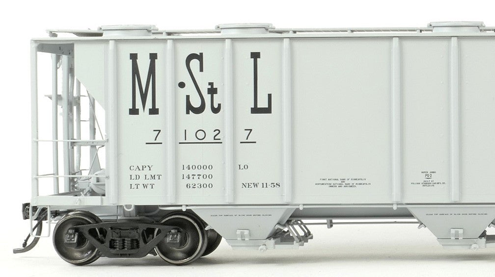 Tangent Scale Models HO 35012-09 PS-2 3215CuFt Covered Hopper Minneapolis and St. Louis 'Delivery Gray 11-1958' M&StL #71031