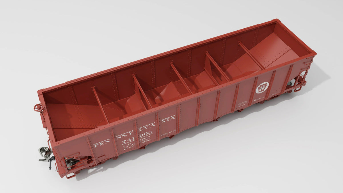 Rapido Trains Inc HO 178002A Pennsylvania RR H21A 4-Bay Hopper PRR-Red 'Circle Keystone' - Single Car #1