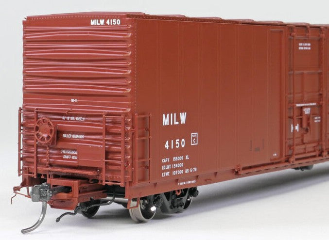 Tangent Scale Models HO 34016-04 Thrall 5,880CuFt 60′ Double Plug Door Box Car Milwaukee Road 'Repaint 6-1979' MILW #4155