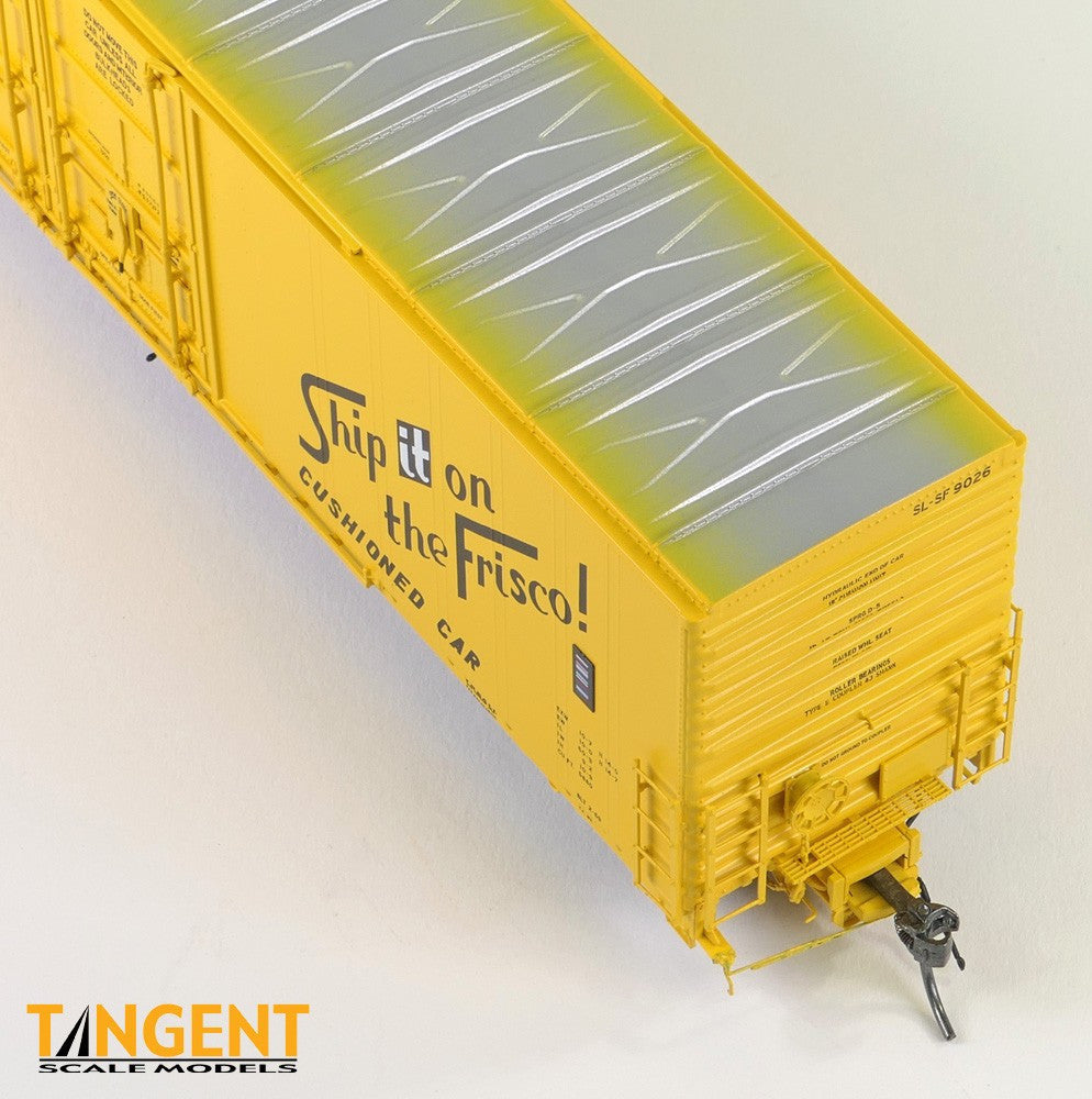 Tangent Scale Models HO 34017-05 Thrall 5,880CuFt 60′ Double Plug Door Box Car St. Louis-San Francisco 'Original Yellow 2-1969' SLSF #9032