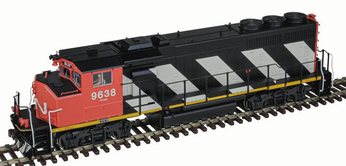 Atlas Master Gold Series HO 10004423 DCC/ESU LokSound Select Equipped GMD GP40-2W Locomotive Canadian National 'Zebra Stripes' CN #9650