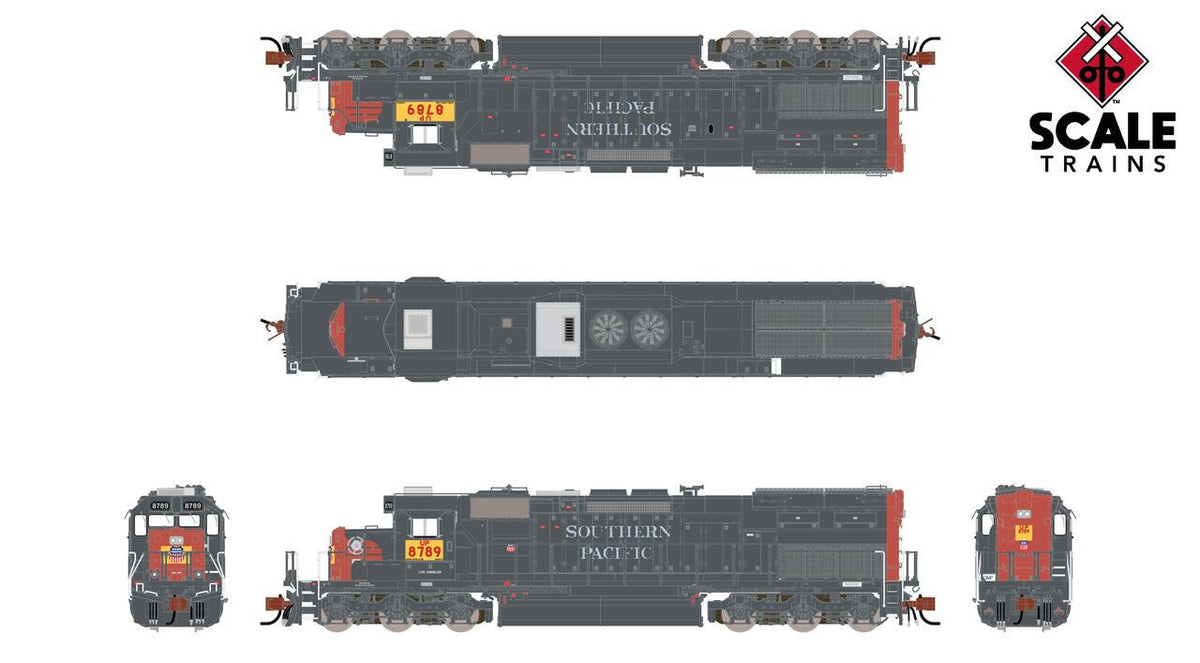 ScaleTrains Rivet Counter N SXT41063 DCC Ready EMD SD40T-2 Union Pacific 'ex-SP Roman Lettering Patch' w/Ditch Lights UP #8807