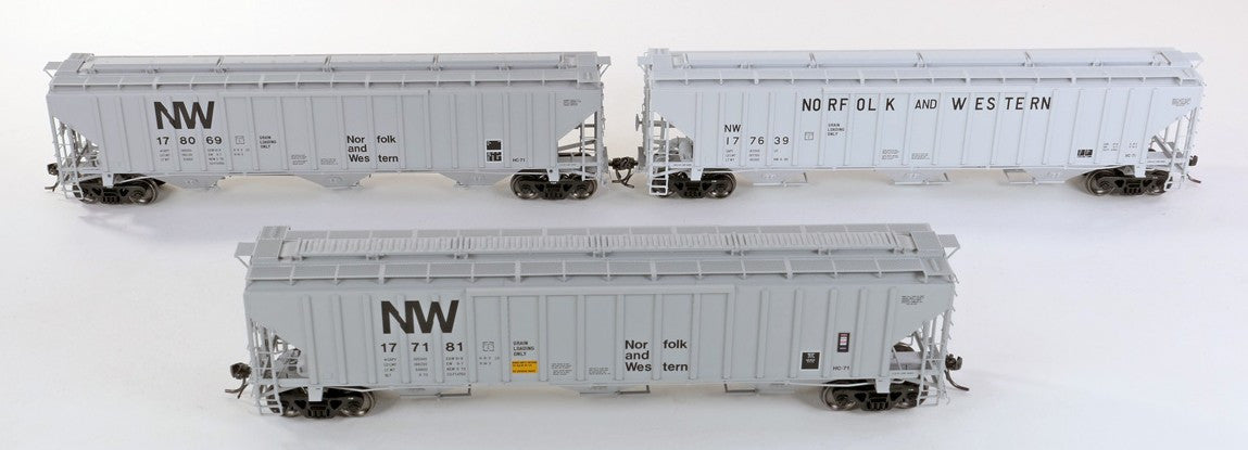Tangent Scale Models HO 36220-04 NW Roanoke Shops 4750CuFt Covered Hopper Norfolk Western 'Delivery HC-71 1973' NW #177125