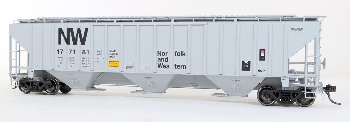 Tangent Scale Models HO 36220-11 NW Roanoke Shops 4750CuFt Covered Hopper Norfolk Western 'Delivery HC-71 1973' NW #177181