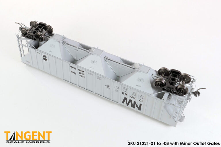 Tangent Scale Models HO 36221-07 NW Roanoke Shops 4750CuFt Covered Hopper Norfolk Western 'Delivery HC-71 1979' NW #178081