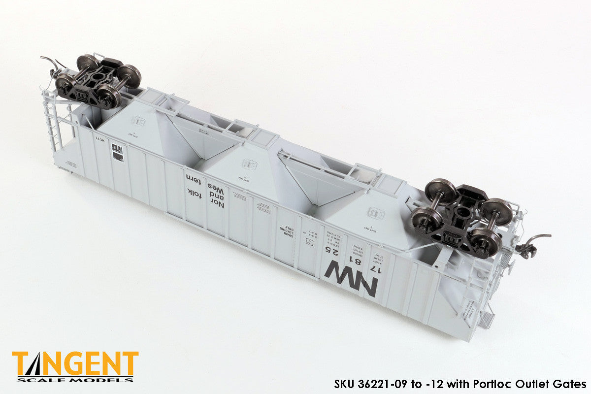 Tangent Scale Models HO 36221-08 NW Roanoke Shops 4750CuFt Covered Hopper Norfolk Western 'Delivery HC-71 1979' NW #178090