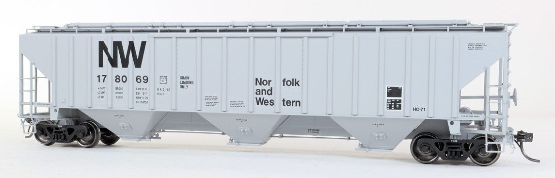 Tangent Scale Models HO 36221-08 NW Roanoke Shops 4750CuFt Covered Hopper Norfolk Western 'Delivery HC-71 1979' NW #178090